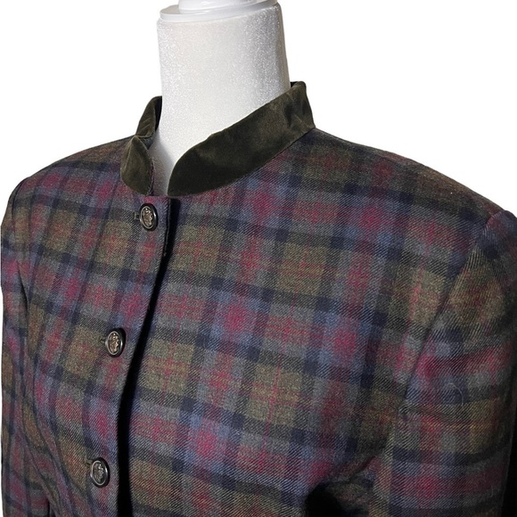 Vintage Wool Plaid Suit Set - Skirt & Jacket Tartan - Picture 2 of 11